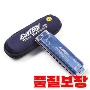East Top Diatonic 10 홀 블루스 하모니카 T008K 초보자 학생 성인을위한 케이스 전문 포함