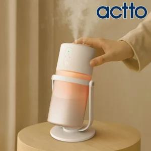 무선 듀얼 분사 미니 가습기 휴대용 탁상용 책상 사무실 여행용 캠핑 무드등 충전식 HMD-15