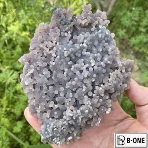 400g 자연 반짝 이는 과립 라이트 퍼플 포도 마노 광물 표본 에너지 크리스탈 Reiki 치유 스톤 홈 장식 02