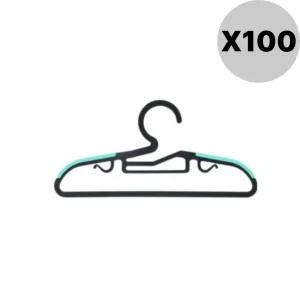 리빙해피 유아 아기 옷걸이 논슬립 블랙민트 100P