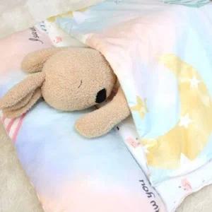 (수량선택 달과별)순면 100 아기 유아 침낭 어린이집 낮잠 이불 배게 가방 세트 별과달