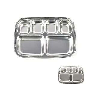 [골드스마일]스텐 유아 4찬 도시락 식판 유치원 어린이집 학교 위