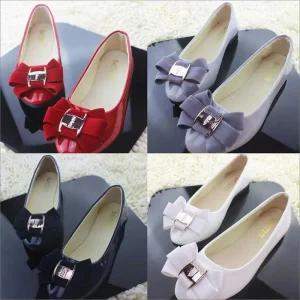 [라일리] Rly 여성 클래식 애나멜 리본 직장인 데일리 플랫슈즈