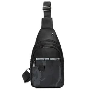 블랙- 전면 D링 슬링백 외출 보조 가방 어깨백 학생남성크로스백 소지품백 여행용백 용백 스포츠 크로스백