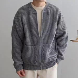 루즈핏 니트 집업 남성 3컬러 가디건