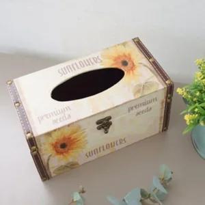 해바라기 티슈 케이스 (직사각)다용도 화장지 휴지