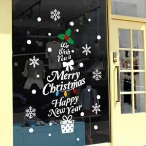 ( )크리스마스스티커 눈꽃스티커 눈스티커 데코 눈 스티커 크리스마스 창문 꽃 장식 유리 겨울눈꽃