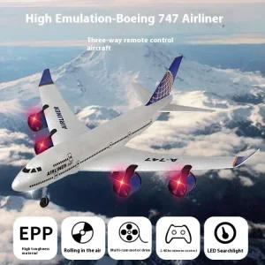 에어 원격 3 채널 비행기 무선RC 항공기 모델 글라이더 보잉 버스 747 제어