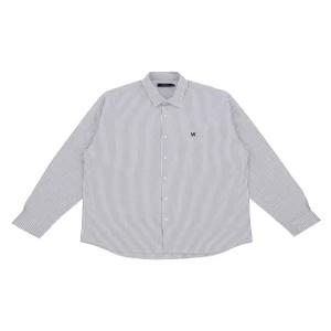 [더블유스탠다드(W STANDARD)] 면100 시티보이룩 ST 오버핏 스트라이프 옥스포드 셔츠