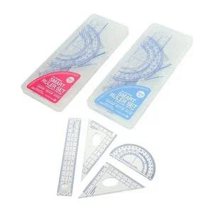 각도기와 삼각자 색상랜덤 학습 도구 스마트 측정기 1세트