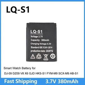 스마트 워치 배터리 내구성 LQ-S1 3.7V 380mA 리튬 충전식 DZ09 W8 A1 QW09 KSW-S6 RYX-NX9용