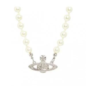 [비비안웨스트우드][핫딜/30개한정] 비비안웨스트우드 미니 바스 릴리프 펄 초커 목걸이 63010100 02P104