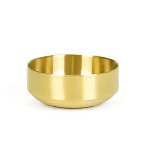 한국복진 티타늄코팅 스텐레스 이중구조 국대접 14cm