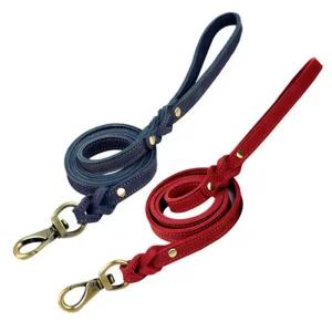 COCA 클래식 소가죽 리드줄 15mm반려견 강아지 산책 견산 용품 리드 동물 견목 강아지목