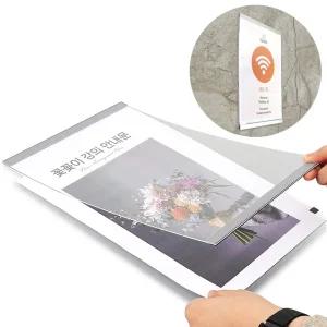 A4 자석프레임 은색 아크릴 액자 게시물 광고A4 홍보 안내판 부착식 보판 메모꽂이 용꽂이 카달로그 행사게