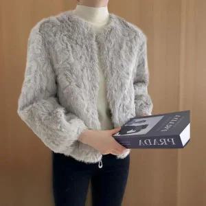 [하프클럽/]여성 골지 민소매 니트 미니 원피스 숏 가디건 세트