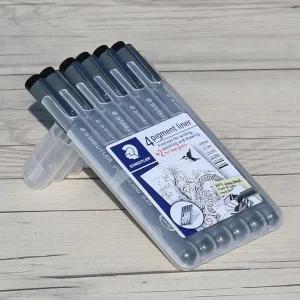 [셀러에이드]드로잉펜 스테들러 블랙 0.05-0.8 Fine 4+2팩 피그먼트라이너