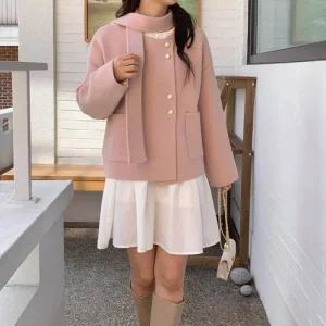 [라일리여성의류] Rly 핸드메이드코트 자켓 여성코트 온나핏 숏코트 수