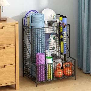 운동기구 랙 요가 매트 수납함 폼롤러 트롤리 정리함