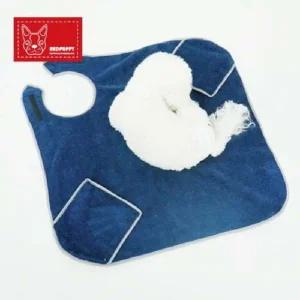 고양이미용 레드퍼피 더올 펫타올-가운형그레이 푸들미용