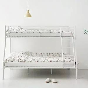 [마켓비]고품질 철제 침대프레임 이층침대 안전가드 기숙사 침대 침대프레임 슈퍼싱글침대 퀸침대 침대추