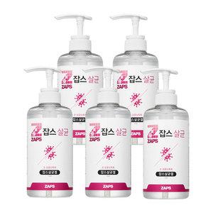(겔타입 손소독제) 잡스 세니타이저겔 500ml x 5개 손소독제 손세정제 식약처허가제품