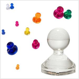 강력큐티자석 21mm 투명  자석메모걸이 인테리어마그넷 메모홀더