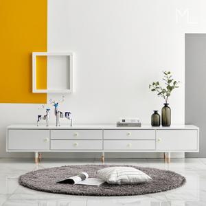 [모로] 베베 2100 서랍 양문 수납 댐퍼 거실장 거실TV장 티비다이 화이트거실장 티비선반