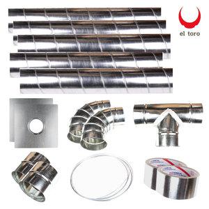 엘토로스파이럴연통05 세트 150mm 난로 연통 부자재