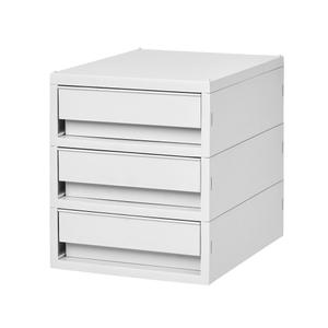 시스맥스 뉴트로 소품함 중형 3단 정리함 데스크 보관함 책상 가정용 사무용