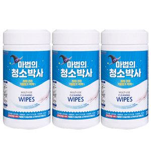 마법의 청소박사 200매 3통 만능 찌든때 기름때 크리너 물티슈