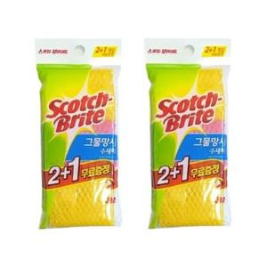 3M 스카치브라이트 그물 망사 수세미(MN-900) 3p x 2개