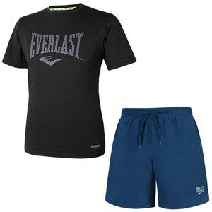 [에버라스트] 쿨링 반팔티셔츠+우븐 4부 반바지 E-120UBK+E-898PTB 상하의 세트 남성용 여성용