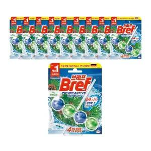 브레프 파워액티브 변기세정제 파인 포레스트향, 10개