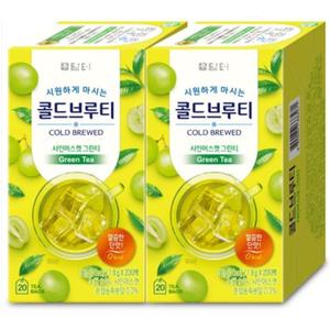 담터 콜드브루티 샤인머스캣 그린티 20T 2개