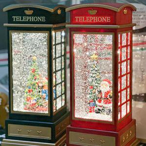 크리스마스 텔레폰 오르골 컬러 무드등 스노우볼 장식 선물