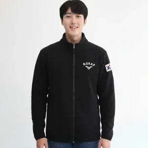 공군 ROKAF 군인 군대 전체자수 집업  기모 플리스 후리스