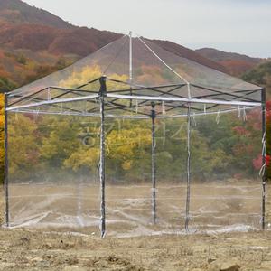 특대형 투명 천막 캐노피 지지대 PVC 방수 방풍 출입구 지퍼 행사 야외 식당