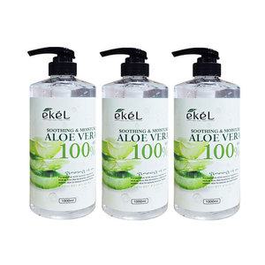올레이디 이켈 알로에베라 수딩젤 100% 대용량 1000mlx3개 알로에겔 수분 진정 보습 크림