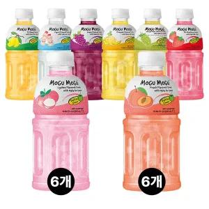 모구모구 6개씩 총 12개 8종 리치 복숭아 포도 샤인머스캣 파인 딸기 망고 요거트 요구르트