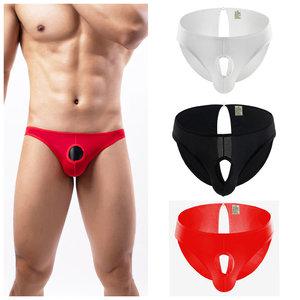 스타맨라인 남녀공용섹시팬티 실크 앞뒤 오픈형성인팬티