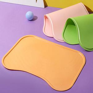 강아지 고양이 실리콘 식기 매트 반려동물 애견 애묘 사료 물 밥그릇 방수 논슬립 패드