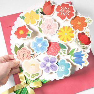 덕플러스문구 빅 꽃다발 롤링 편지지 ver.3(랜덤)