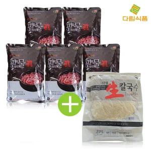 다림죽 팥칼국수 5인분세트 팥물 진 500g x5팩 + 생칼국수 1kg