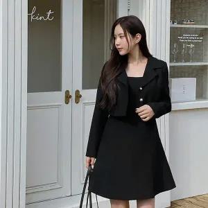 [제작/빅사이즈]이블렛 메디안 길이별 트위드자켓 원피스 제이스타일