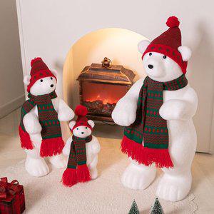 [플라워트리]크리스마스 북극곰 인형 대형 장식 알라스카 곰엄마 56cm 소품 용품 데코 이벤트 파티 꾸미기