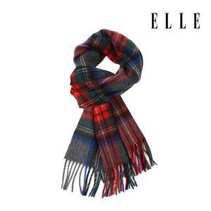 [엘르] 슈가체크 캐시미어 체크 롱 머플러 SE34MC001