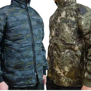 국산 깔깔이 내피점퍼 작업용 방한 퀼팅자켓 군용패딩 기모안감 2종 