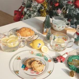 물전사 기법 크리스마스 텀블러 컵 접시 꾸미기 DIY 세트 만들기 솜씨키트