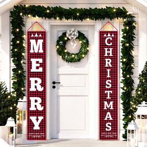 크리스마스 대형 현수막 성탄절 포토존 가랜드 플랜카드 파티 야외 장식 가게 입구